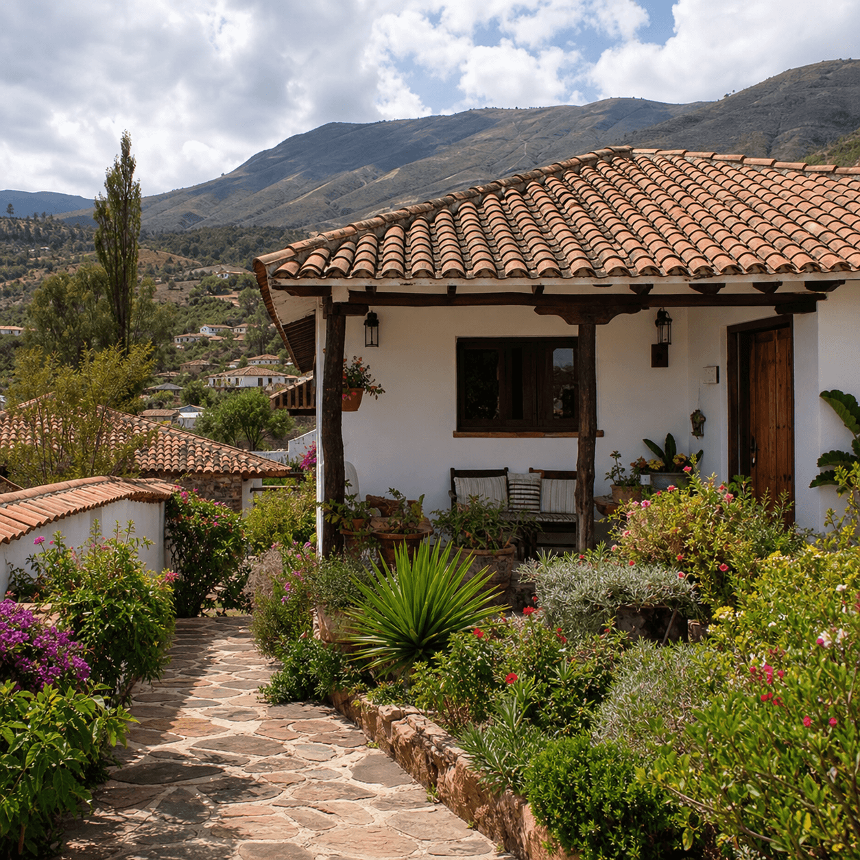Villa de Leyva Andean garden cabin exterior